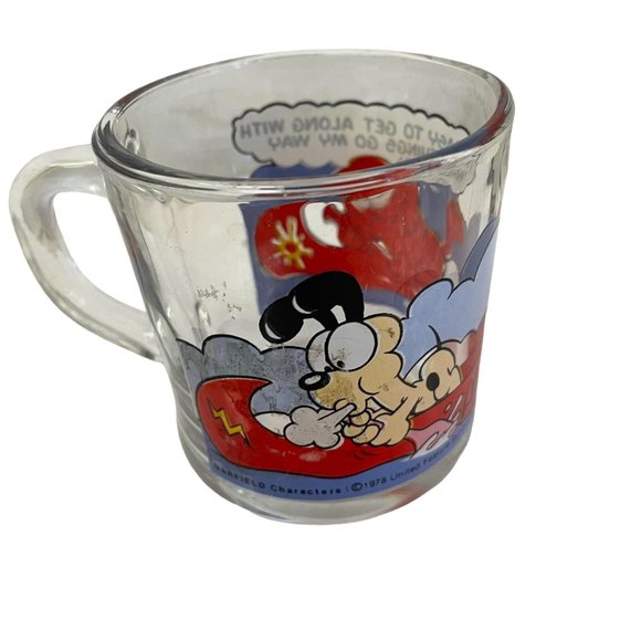 MCDONALDS GARFIELD Mug Odie Collector Glass Coffee Cup Jim Davis Vintage 1978 3 - Picture 3 of 5